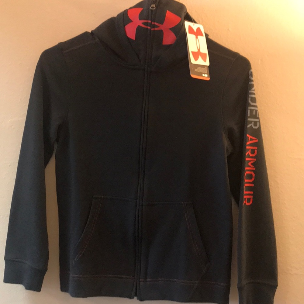 Under Armour Boys Charged Cotton Full Zip Hoodie - Picture 1 of 4